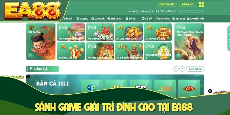 Sảnh game giải trí đỉnh cao tại EA88